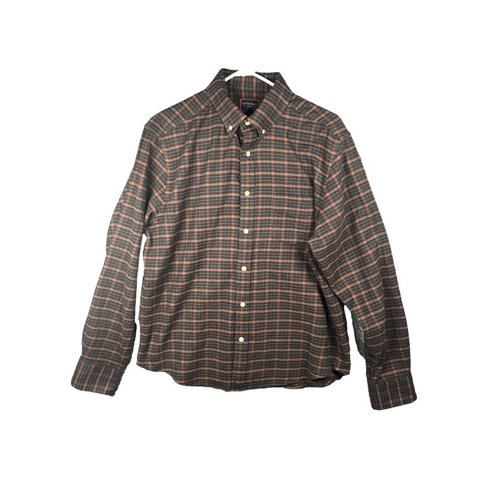 UNTUCKit Multicolor Plaid Long Sleeve Flannel Button Down Shirt Men's M Outdoors